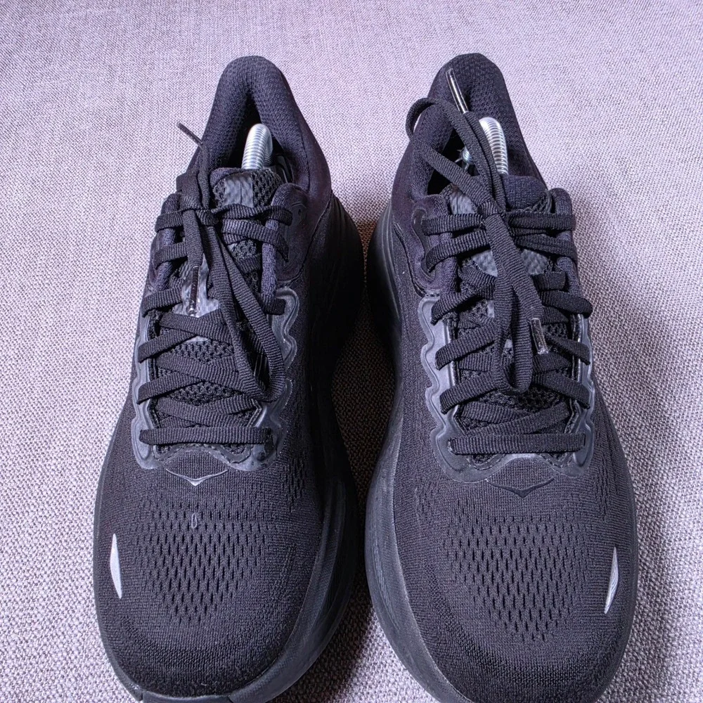 Hoka Bondi 8 Wide Mens 9.5 2E Black Running Shoes 1162013 BBLC F27224J
